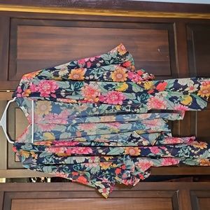 Umgee Floral Boho Kimono size Large